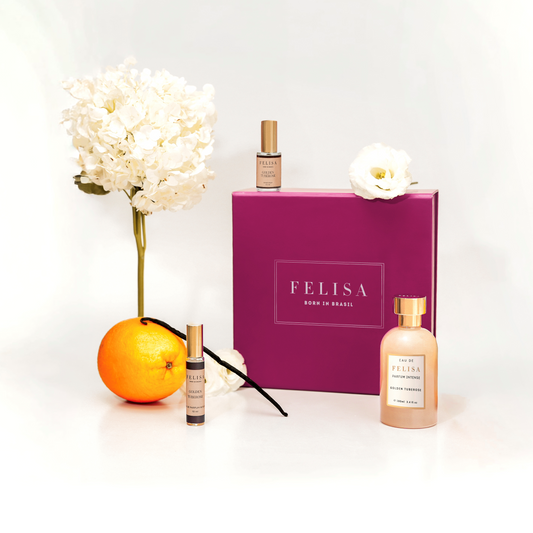 Golden Tuberose Ritual Set: perfumaria de nicho brasileira de luxo com tuberosa