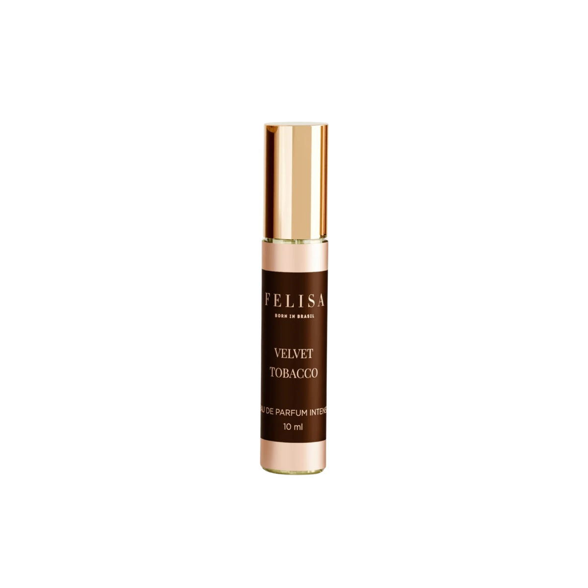 Frasco da Miniatura de 10ml do velvet Tobacco EDP Intense no fundo branco